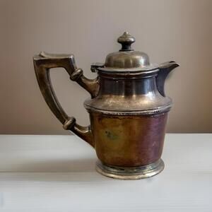 Vintage Teapot R.Wallace Silver Soldered Hotel Piccadilly 1928 Marked